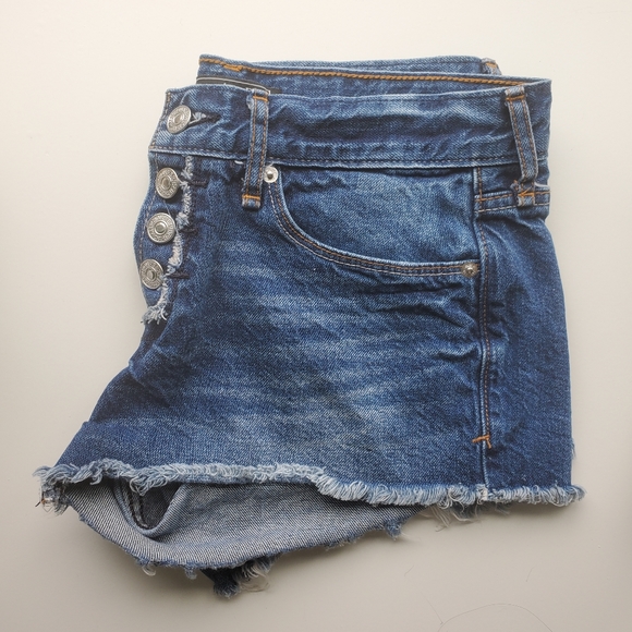 2 Dark Wash Denim Jean Shorts Bundle - Picture 3 of 8